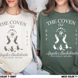 Witchy Bachelorette Shirt für Braut Coven, Mystische Tarot Karte Braut Party T-Shirts, Hexen Braut Party Geschenk, Gruselige Braut Gothic Hochzeit