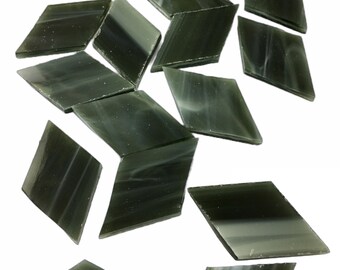 Olive Green, 16 Diamond Tiles 7/8" X 1 1/2"