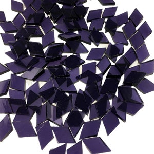 100 Grape Purple Mosaic Tiny Diamond Tiles 3/4" Long, 543.2w Transparent Waterglass