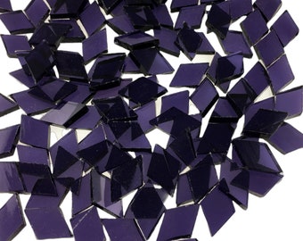 100 Grape Purple Mosaic Tiny Diamond Tiles 3/4" Long, 543.2w Transparent Waterglass