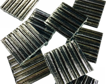 50 Silver Reed Mirror 3/4" Square Mosaic Tiles