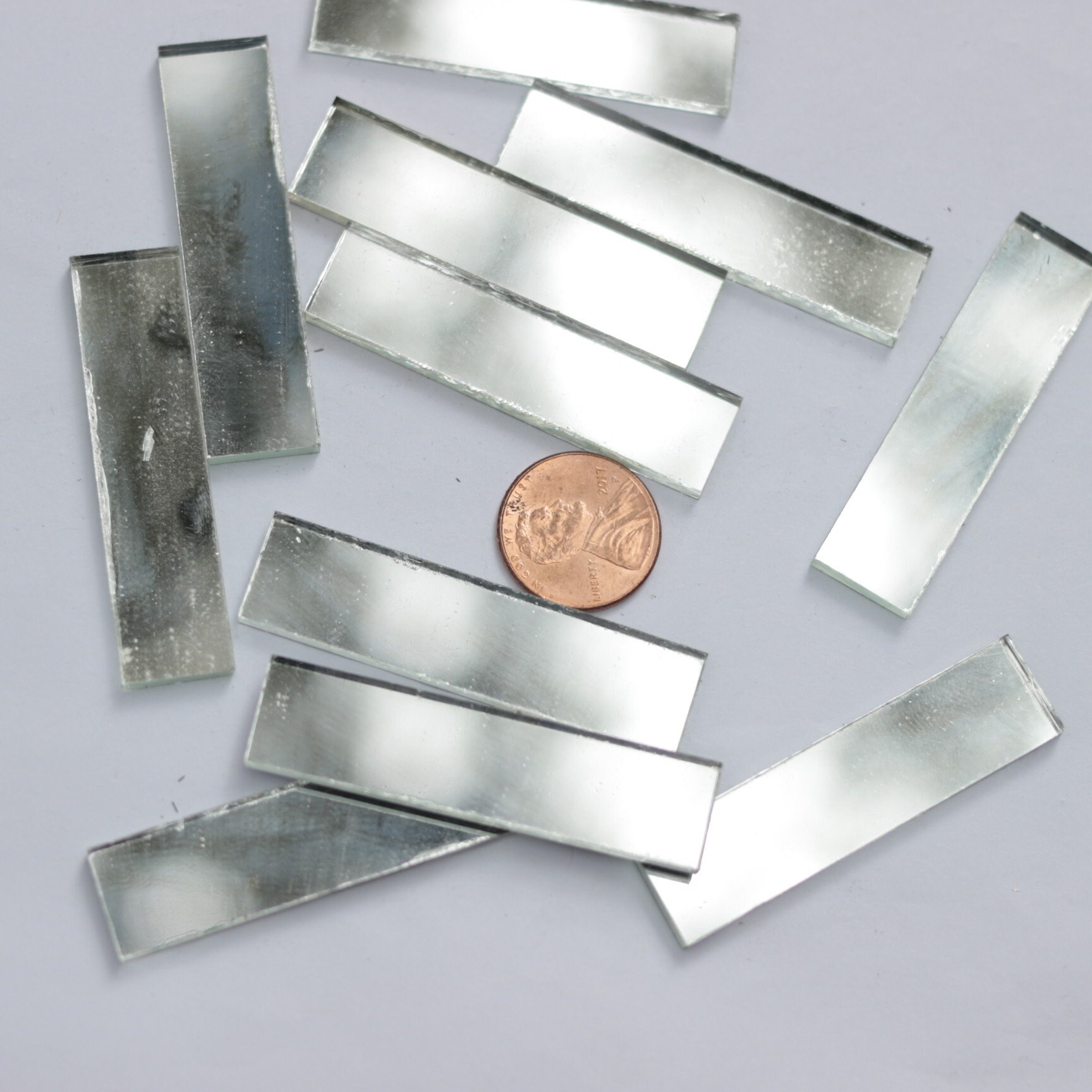 25 Silver Mirror Mosaic Tile Big Borders