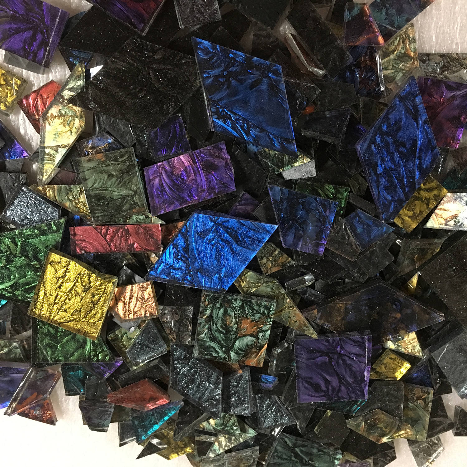 1 Pound Of Van Gogh Glass Mosaic Tile In Odd Sizes Shapes And 1