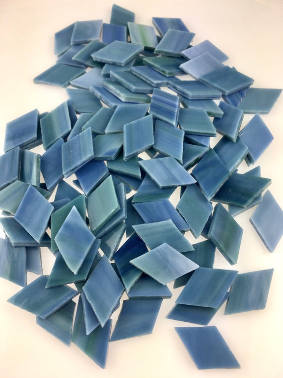 Sculpting & Forming 25 Bluegreen Mosaic Tile Tiny Diamonds Hand Cut