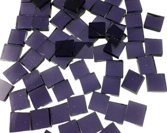 Clear Grape Purple, 100 3/8" Transparent Waterglass Mosaic Tiles, 543.2w