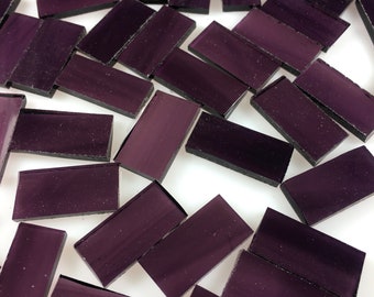 25 Transparent Deep Violet Pale Purple Borders 1/2" X 1",  #444-1W Spectrum Waterglass