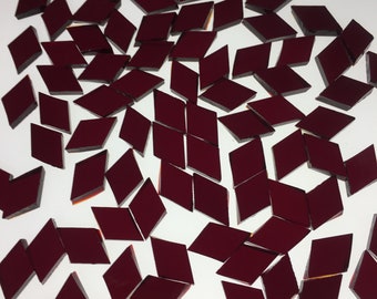 Transparent Ruby Red, 50 Diamond Tiles, Spectrum Waterglass