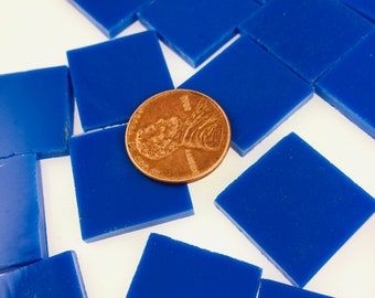 Opaque Medium Blue Opal, 25 3/4" Square Mosaic Tiles, SF230.72 COE 96 Fusible