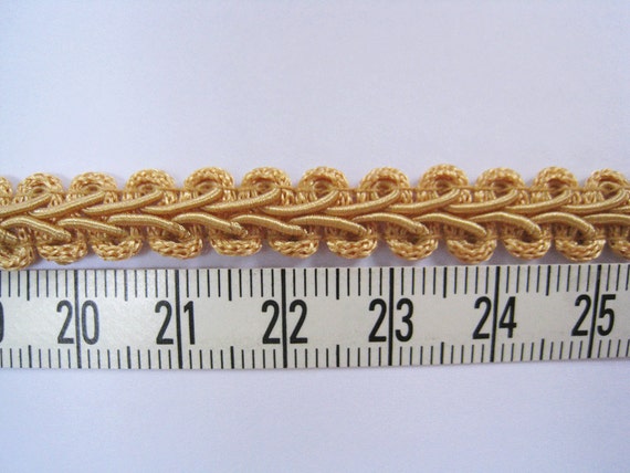 White price for 2 yard 3//8 inch wide Gold Navy Metallic Braid