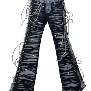 Y2k Goth Punk Jeans - Etsy