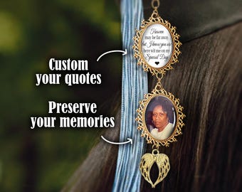Custom Graduation Tassel Photo Charm with Angel Wings, Custom Photo Gift for Daughter Class of 2026, Memorial Graduation Gift For Her, Him