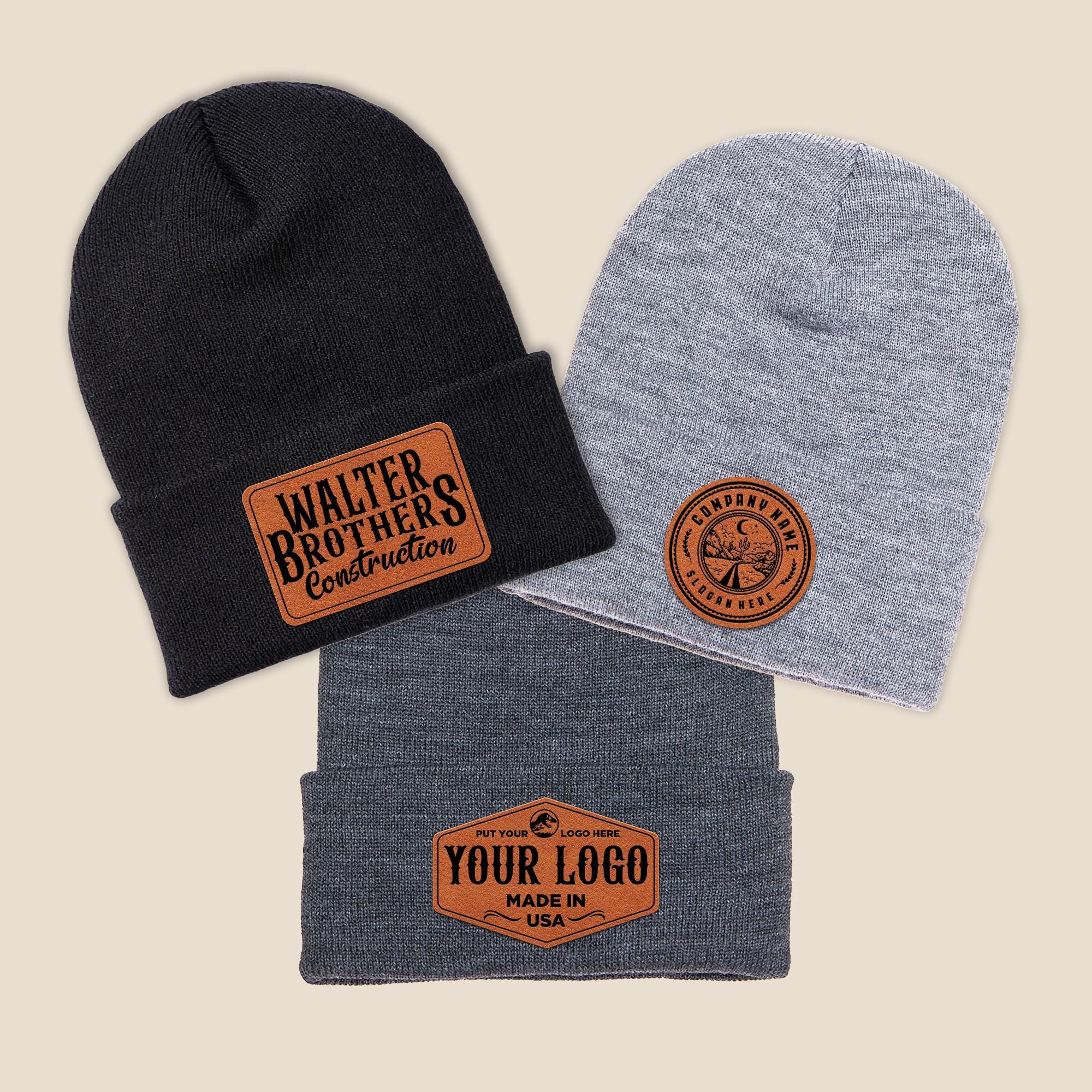 Custom Leather Patch Beanie Hat, Engreaved Business Logo Design on Winter Hats, Laser Engraved Leather Patch, Christmas Gift, Business Merch - Etsy Custom Leather Patch Beanie Hat, Engreaved Business Logo Design on Winter Hats, Laser Engraved Leather Patch, Christmas Gift, Business Merch - Etsy