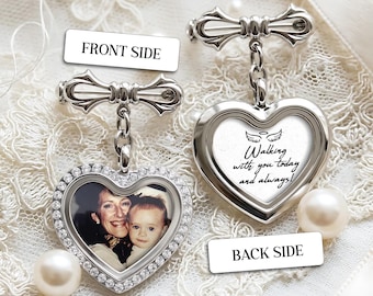 Custom Memorial Photo Pin for Graduation, Keep Loved Ones Close on Graduation Day Photo & Text Lapel Pin, Memorial Gift for New Graduate