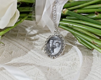 Personalized Wedding Bouquet with Memory Charm Pendant, Special Touch for Your Big Day, Unique Wedding Gifts for Her
