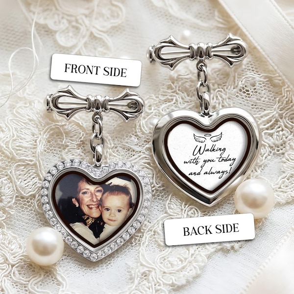 Custom Memorial Photo Pin for Graduation, Keep Loved Ones Close on Graduation Day Photo & Text Lapel Pin, Memorial Gift for New Graduate