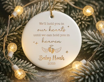 Personalized Baby Memorial Ornament - Custom Baby Loss Sympathy Gifts, Miscarriage Gift, Baby Remembrance Gift, Grieving Mom Gift