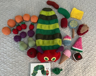 The Very Hungry Caterpillar Crochet Toy Set with Book