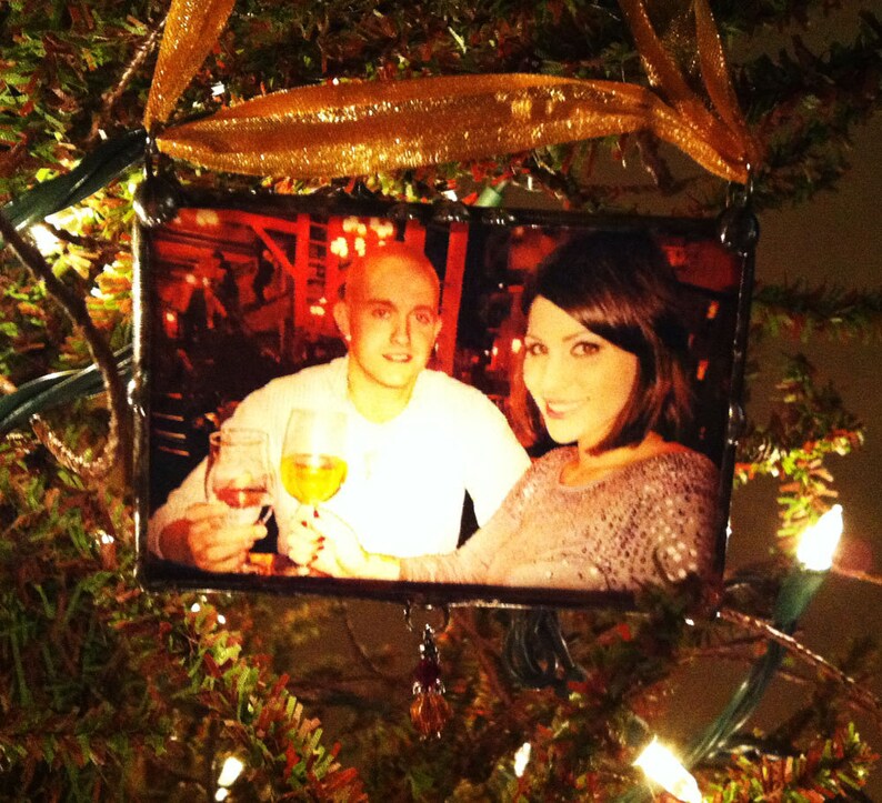 Christmas Photo Ornament Luminary Style Personalized Custom Made Picture Ornament image 3