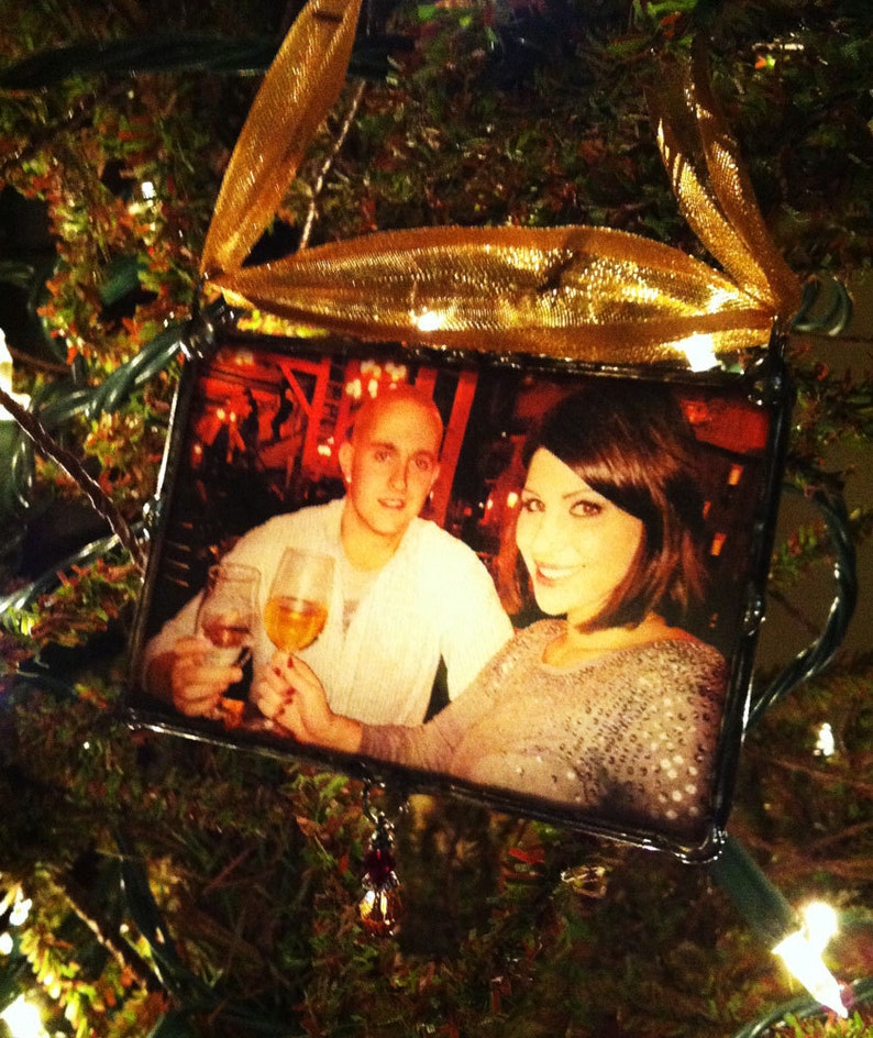 Christmas Photo Ornament Luminary Style Personalized Custom Made Picture Ornament image 2