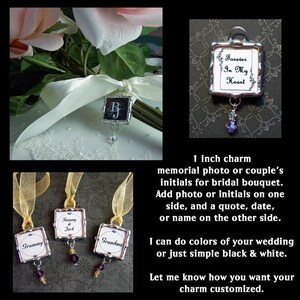 Memorial Photo Charm Memory Keepsake For Wedding Bouquet image 1