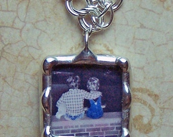 Personalized Photo Charm, Picture Frame Charm, Bracelet Size (Bracelet Not Included), Custom Made Jewelry, Silver Soldered Glass