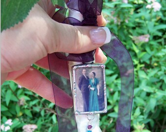 Wedding Charm, Bridal Bouquet Picture Charm, Two Sided Personalized, Custom Made Keepsake, Shower Gift
