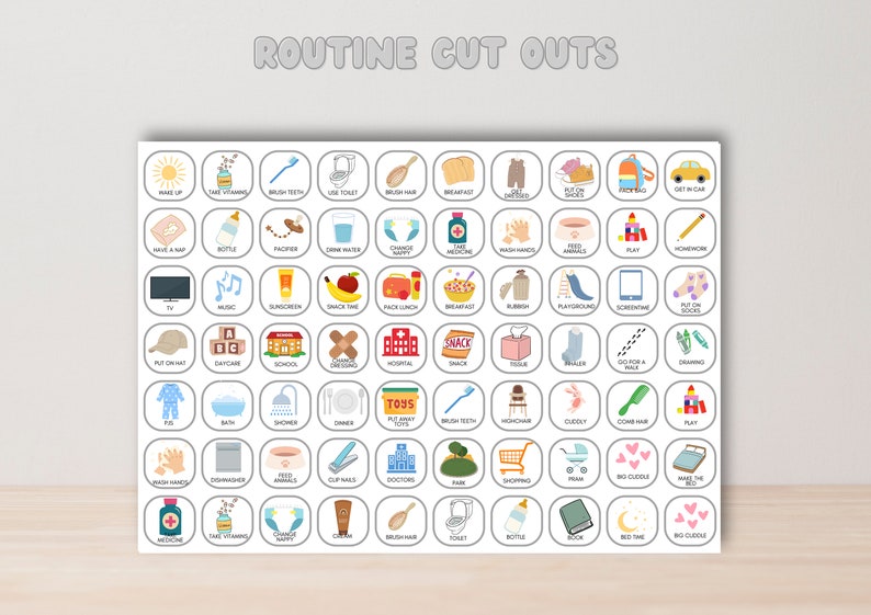 Printable Toddler Daily Routine Chart | Instant Download A4 Size ...