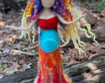 Felted Goddess Art Doll Waldorf Nature Pregancy Mothers Day