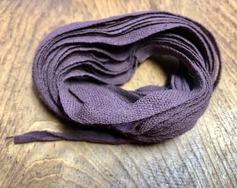 Espresso bean 1/4” wide twill ribbon