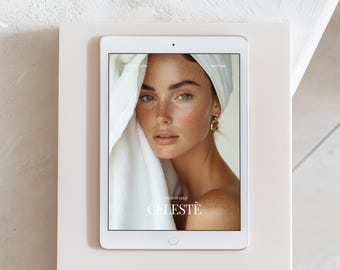 Minimalistisk iPad-mockup, Canva-enhetsmockup, Laptop-mockup, Digital produktmockup, Digital Canva-mockup, Surfplatta-mockup, Webbplatsmockup PSD