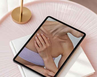 Ästhetisches Geräte-Mockup, Ipad-Mockup, Laptop-Mockup, Digitales Produkt-Mockup, Digitales Mockup, Minimalistisches Tablet-Mockup, Website-Mockup PSD