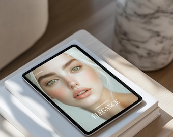 Ästhetisches Geräte-Mockup, Ipad-Mockup, Laptop-Mockup, Digitales Produkt-Mockup, Digitales Mockup, Minimalistisches Tablet-Mockup, Website-Mockup PSD