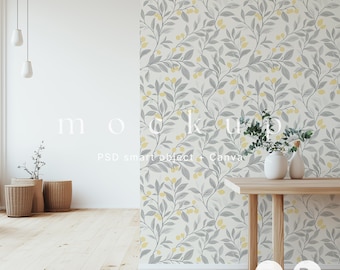 Living room mockup, Blank wall mockup, Wallpaper mockup, Home interior mockup, Interior frame mockup, Empty wall mockup, Wall art mockup PSD