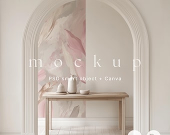 Wallpaper mockup, Blank wall mockup, PSD Living room mockup, Interior mockup, Wall art mockup, Empty wall mockup Canva, Home interior mockup