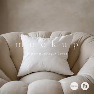 Square pillow mockup Canva, Throw pillow mockup, Pillow case mockup, Pillow cover mockup, Textile mockup, Pattern mockup, Fabric mockup