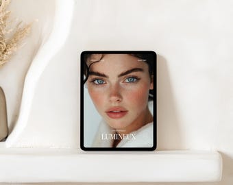 Mockup voor Canva-apparaat, minimalistische iPad-mockup, laptopmockup, digitaal productmockup, digitaal Canva-mockup, tabletmockup, websitemockup PSD