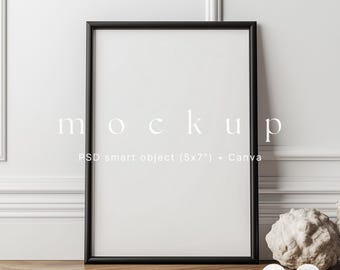 Canva mockup frame, Poster mockup, Wood frame mockup, Interior frame mockup, Minimalist artwork mockup, Wall art mockup, a4 mockup PSD