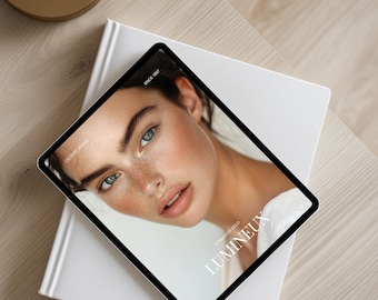 Mockup voor Canva-apparaat, minimalistische iPad-mockup, laptopmockup, digitaal productmockup, digitaal Canva-mockup, tabletmockup, websitemockup PSD