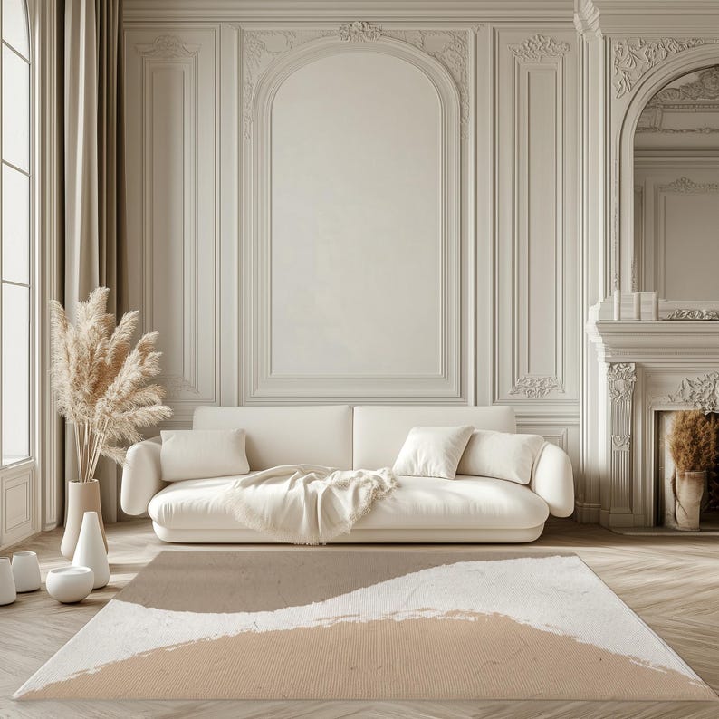 Living Room Rug Mockup Canva, PSD Carpet Mockup, Area Rug Mockup ...