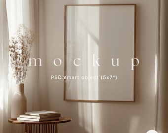 Modern frame mockup, Boho Artwork mockup, A4 mockup poster, Large poster mockup, Mockup frame, Home interior mockup, PSD art print mockup