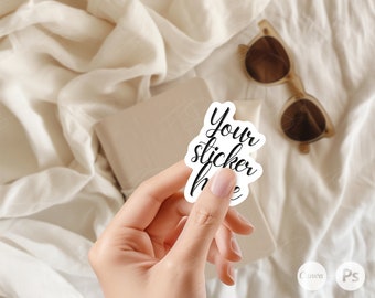 May include: White sticker with black text that reads "Your sticker here" on a white background.