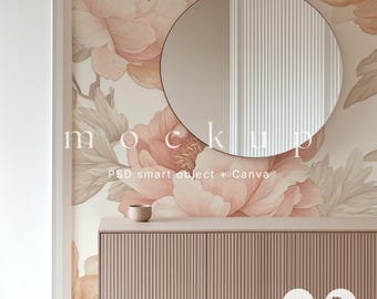 Wallpaper mockup, Blank wall mockup, PSD Living room mockup, Interior mockup, Wall Art mockup, Empty wall mockup Canva, Home interior mockup