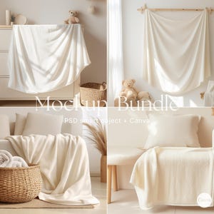 Baby blanket mockup, Woven blanket mockup Canva, Velveteen plush blanket mockup, Swaddle mockup, Nursery blanket mockup, Sherpa blanket