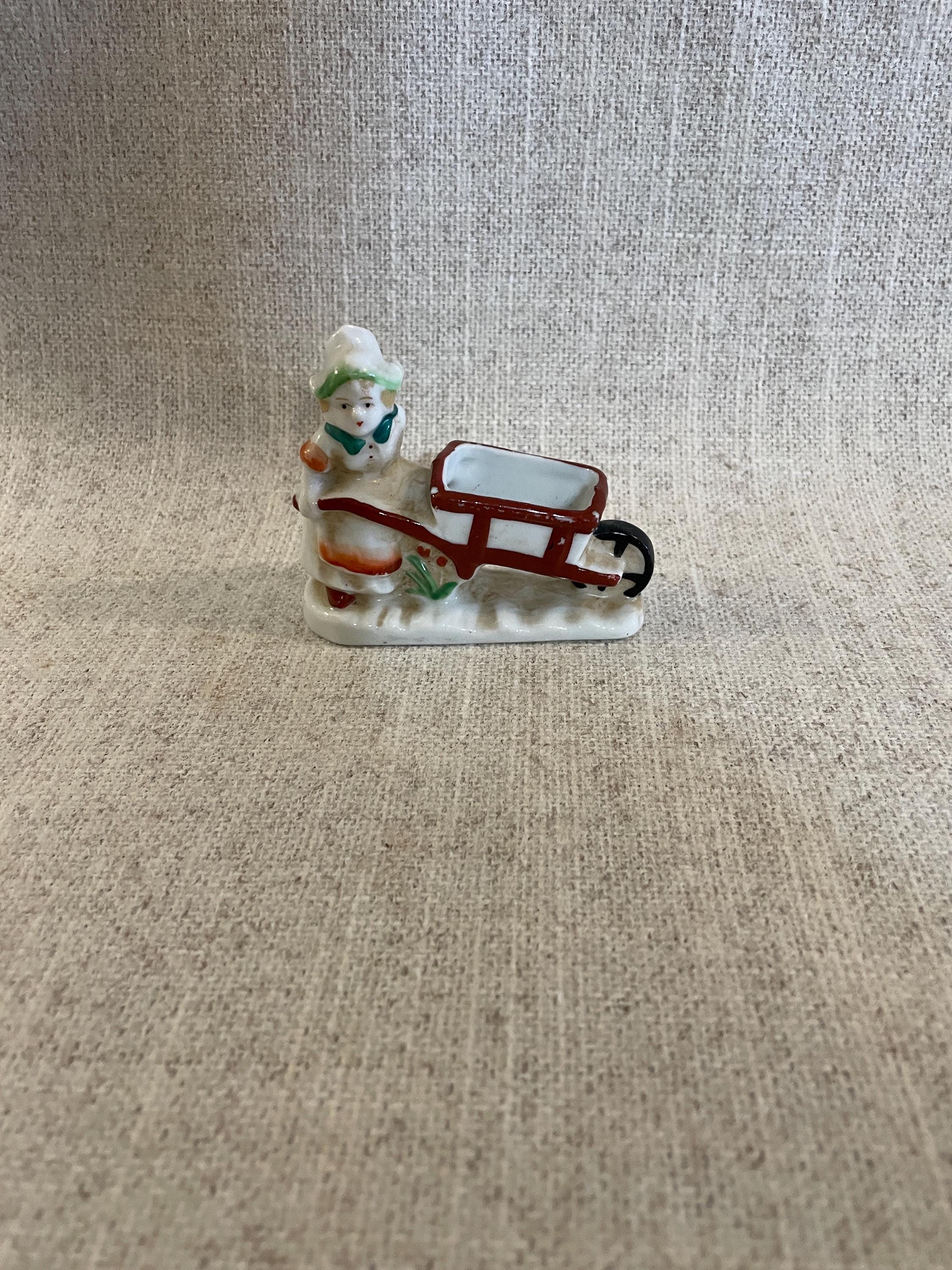 Occupied Japan Dutch Girl With Wheelbarrow Toothpick Holder - Etsy