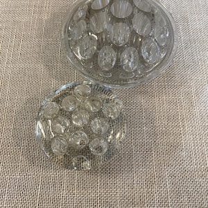 Two Glass Flower Frogs - Large Glass Flower Frogs - Floral Arrangers with Free Shipping - Flower Frogs Glass with Domed Tops - Glass Frogs