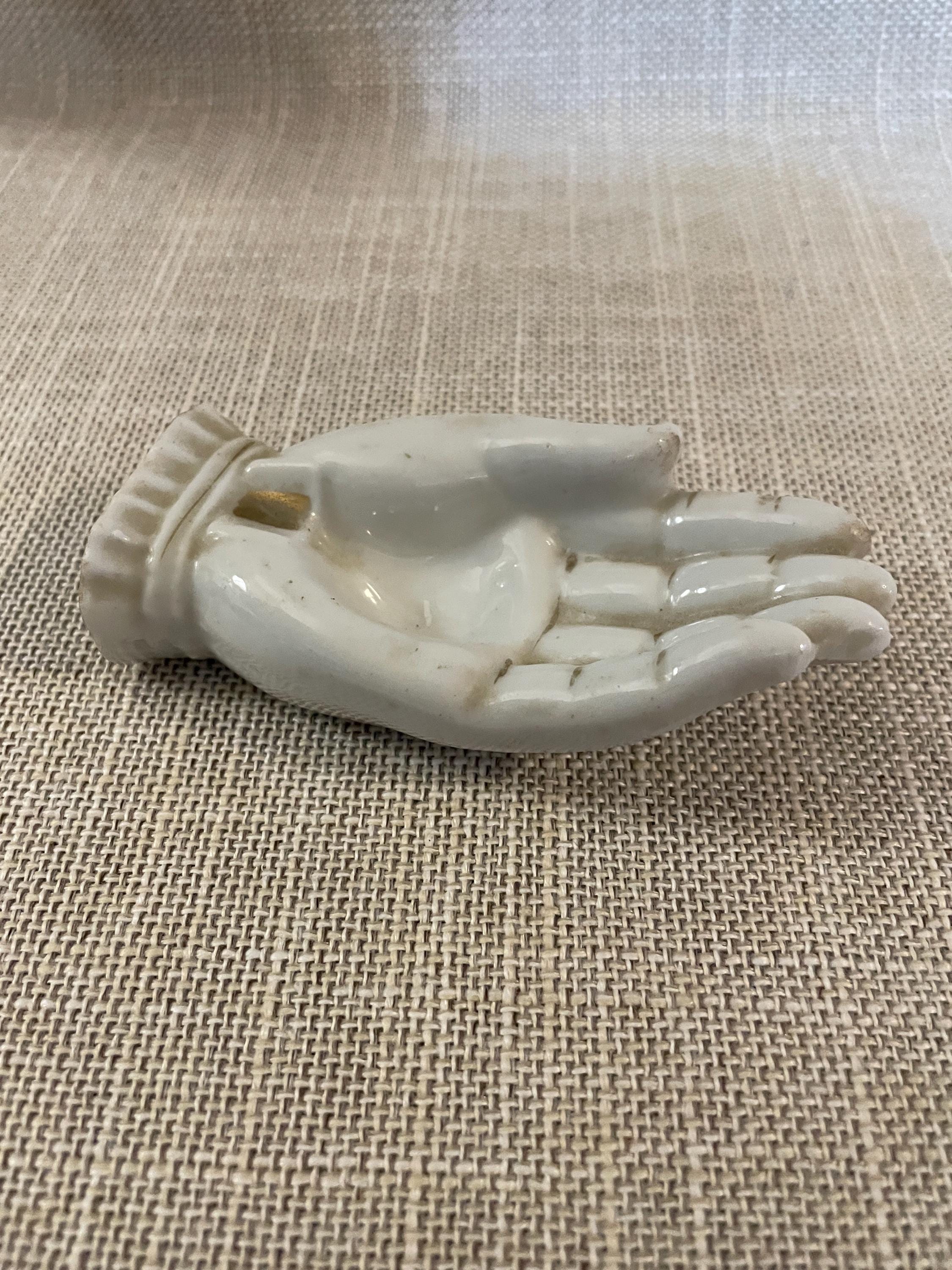 Vintage Ceramic Hand trinket tray 小物入れ Molded Porcelain Glass Hand Trinket Dish - Palm Ashtray - Etsy
