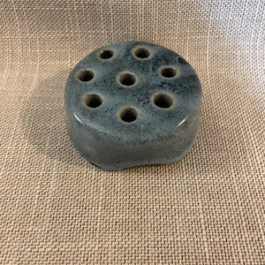 Weller Speckled Eight Hole Aqua Flower Frog