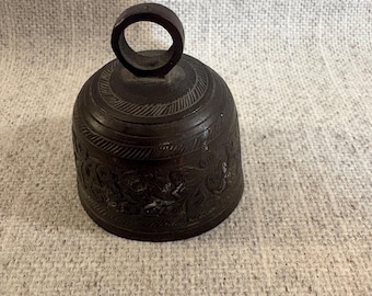 Vintage Small Schoolhouse or Hotel Desk Brass Bell