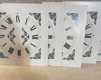 Lot of Five Paper Clock Faces