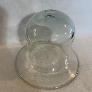 Vintage Glass Cloche - Hand Blown Glass Plant Cover - Vintage Gardening Bell Jar - Collectible Garden Accessory - Hand Made Glass Cloche